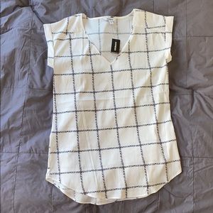 White checkered blouse